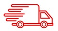 Fast shipping delivery truck, fast shipping service